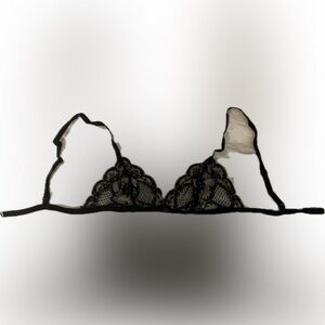 Elegant Black Lace Bra - small A/ AA